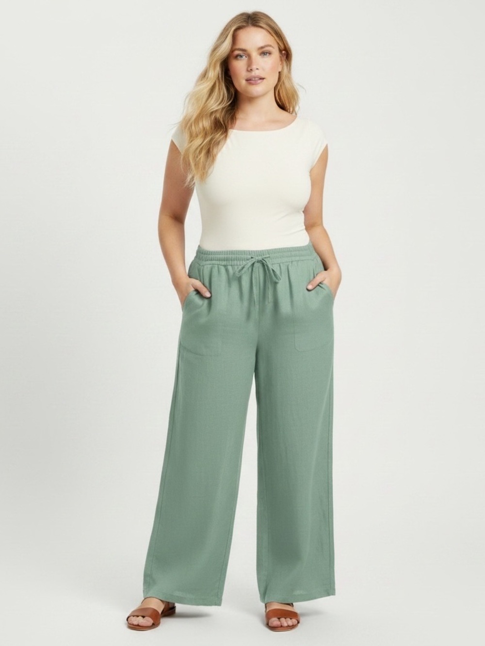 GAP Linen Wide Leg Pants